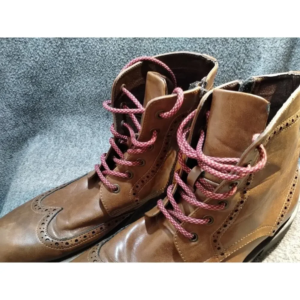 Unlisted Cole Productions Men’s Boots Blind Sided Brown Zip up Size 9 Wingtip